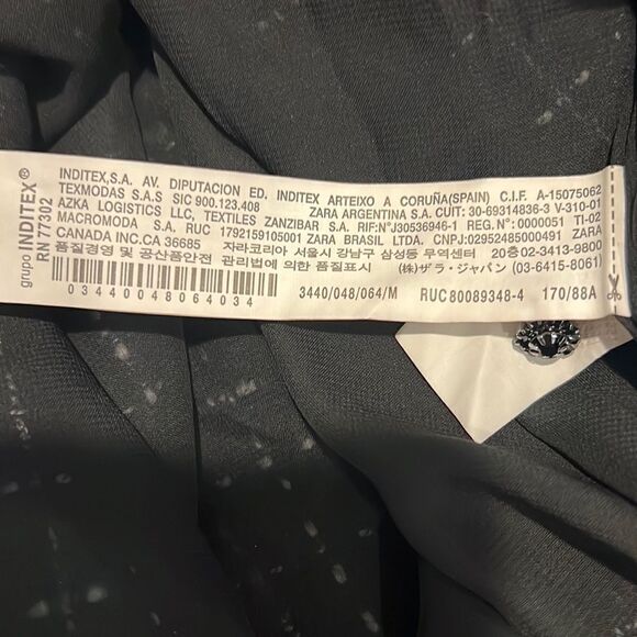 NWT Zara Tweed Navy Dress Jewel Buttons Medium - Picture 10 of 14